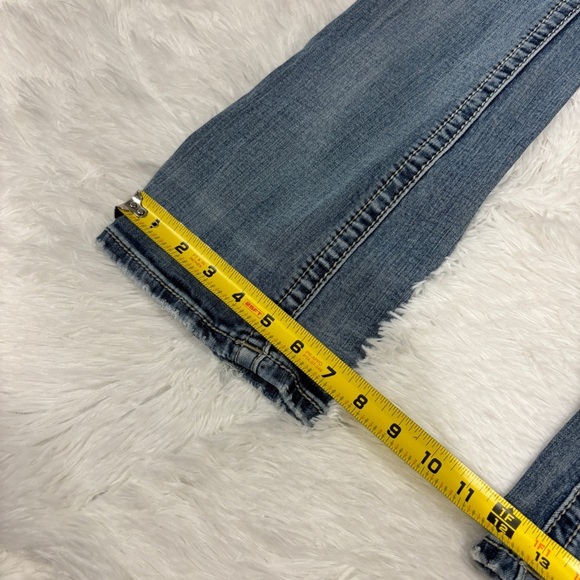 Miss Me Mid Rise Boot Cut Jean Bling Black Pocket Sequin Crystal Embellished 24 - Picture 4 of 13